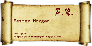 Petter Morgan névjegykártya